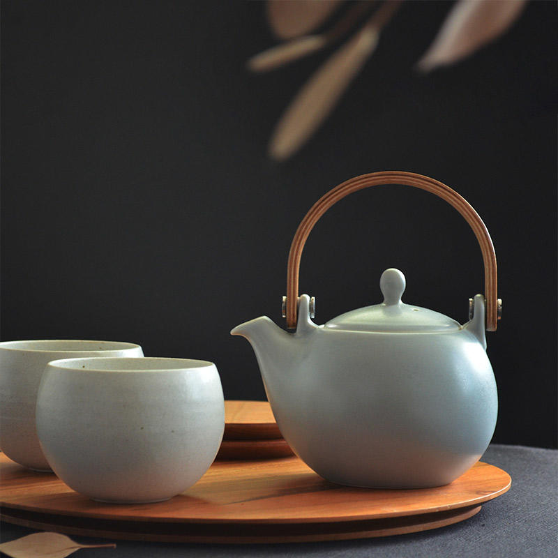 現貨日本製 日本saliu 結日式茶壼不鏽鋼茶網泡茶茶具陶瓷美濃燒木把手綾鷹廣告330ml 露天拍賣