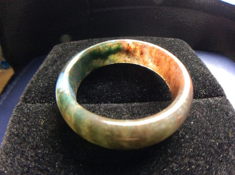 天然海藻玉 苔紋瑪瑙 戒指 內直徑21 3mm 外直徑27 5mm 厚7 4mm 露天拍賣