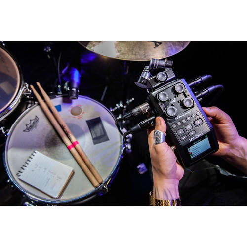 環球影視-ZOOM H6 BLACK 6軌錄音器 專業錄音設備 可換式MIC頭 24bit/96kHz