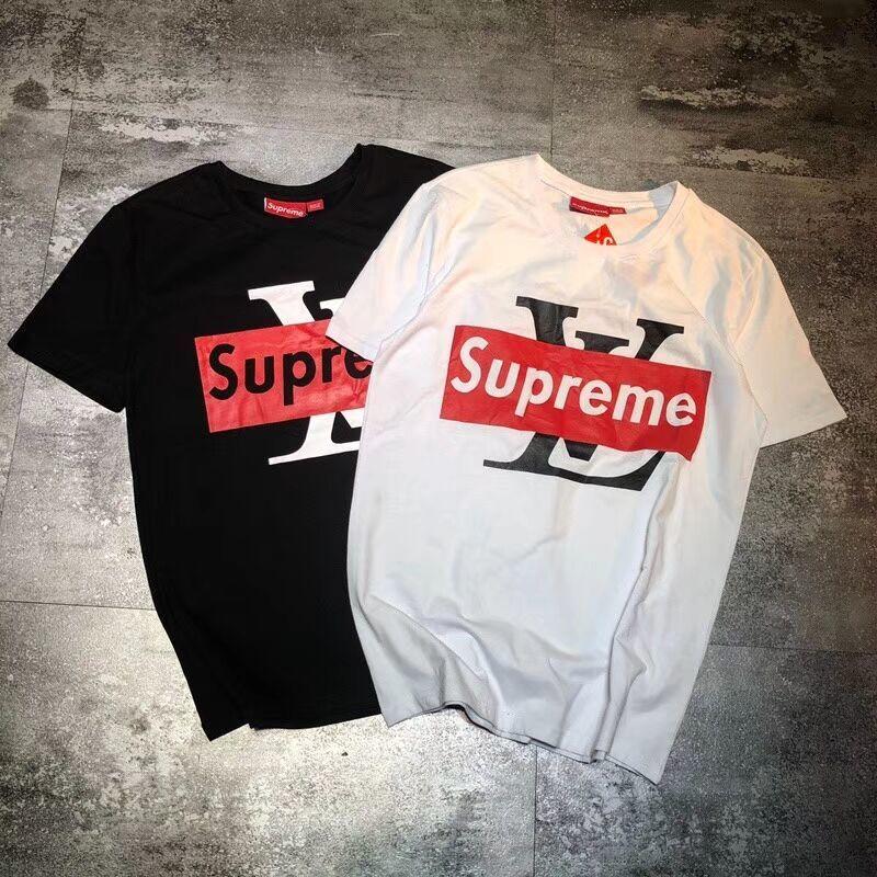 【Free shop】2018 Supreme & LV 原單正品 圓領短袖T恤 5件包郵