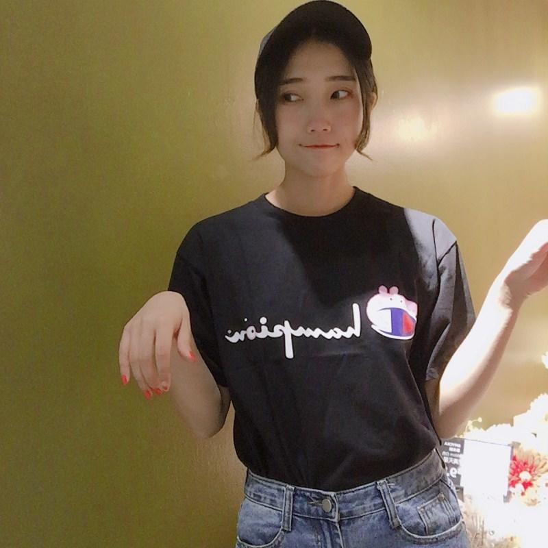 【Free shop】champion 821 冠軍代購正品 經典款刺繡 圓領短袖T恤 5件包郵