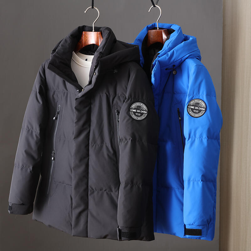 品質保證90白鴨絨,高蓬松防寒抗風羽絨服,線下1000+中長款連帽保暖外套