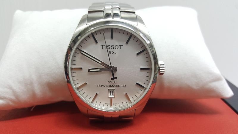 收藏品9成9新正品天梭TISSOT PR100 專業機械腕錶T1014071103100 銀/39mm | 露天拍賣