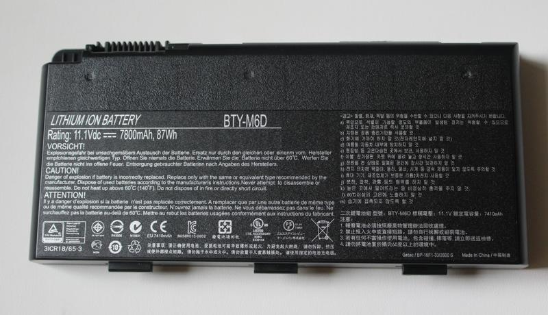 MSI/微星 筆記電池BTY-M6D GT70 GT783 GX60 GT60原廠電池