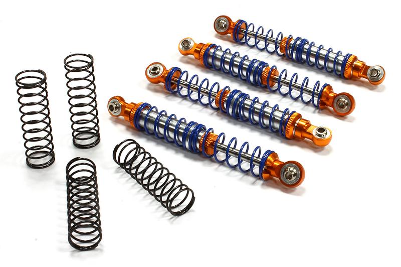 1/10 攀岩車TRX-4 SCX10改裝鋁合金避震器減震 72mm 82mm 92mm 102mm 112mm 橙色
