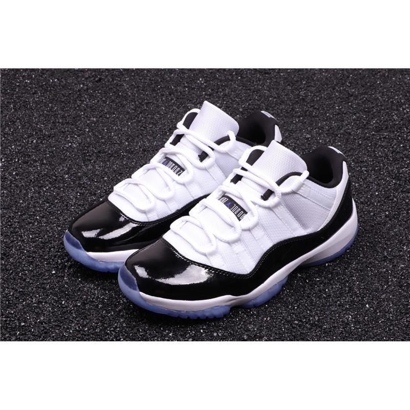 Air Jordan 11 Low Concord高版真碳 AJ11喬丹低筒籃球鞋 男鞋 經典黑白 528895 153