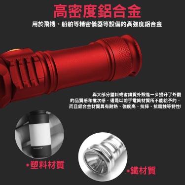 HANLIN UT6 隨身迷你強光手電筒 鋁合金工作燈 伸縮變焦 USB充電 免電池 露營 居家檢修 釣魚 腳踏車燈