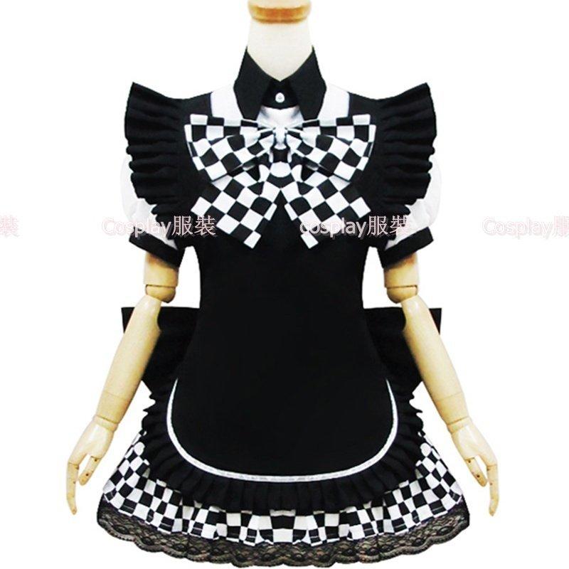 Cosplay服裝潛行吧 奈亞子cosplay造型格子女僕裝侍女服角色扮演服裝 露天拍賣