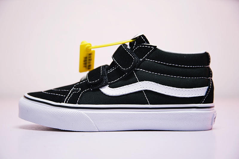 Vans Kids SK8 Mid Reissue V 童鞋 黑白 魔術貼 高筒 戶外 大童 休閒鞋