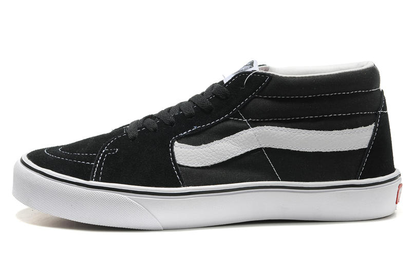 Vans Old Skool Mid 男女鞋 黑白 中筒 經典款 舒適 休閒鞋