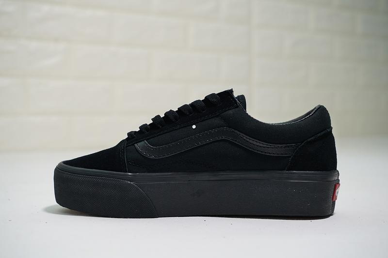 Vans Old Skool Platform 女鞋 全黑 厚底 百搭 帆布鞋 休閒鞋