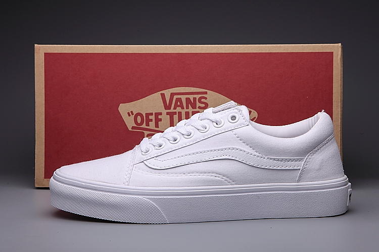 Vans Old Skool 男女鞋 全白 經典款 百搭 舒適 低筒 帆布 休閒鞋