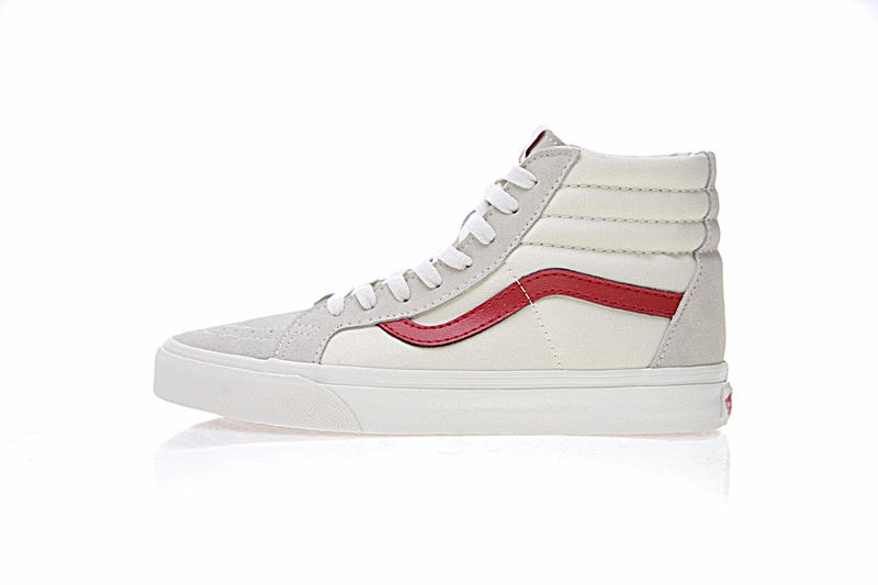 Vans Sk8-Hi 復古 男女鞋 米白紅 舒適 百搭 高筒 休閒鞋 VN0A3DZ3OXS