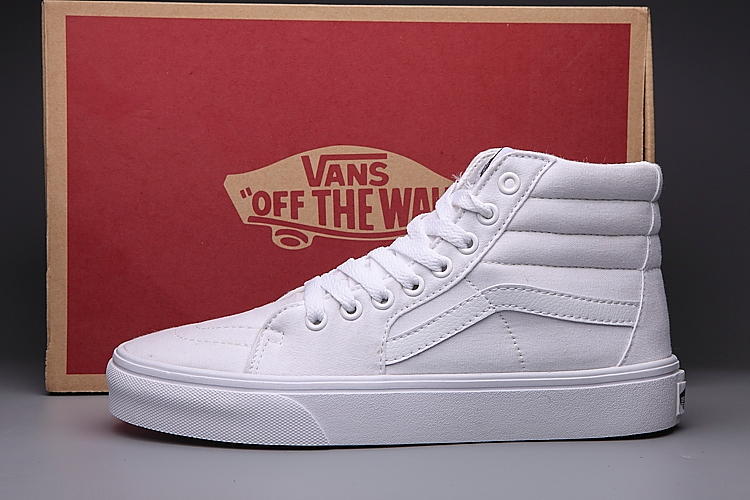 Vans SK8-HI 男女鞋 全白 經典款 百搭 帆布鞋 休閒鞋