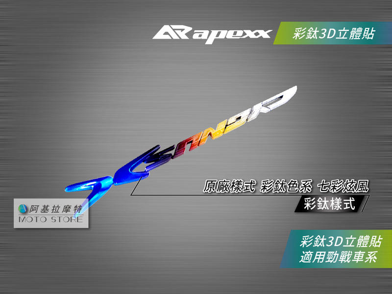 APEXX 勁戰 彩鈦 立體貼紙 原廠樣式 彩色 MARK 貼紙 車身標誌 彩色LOGO 三代勁戰 四代勁戰 五代勁戰