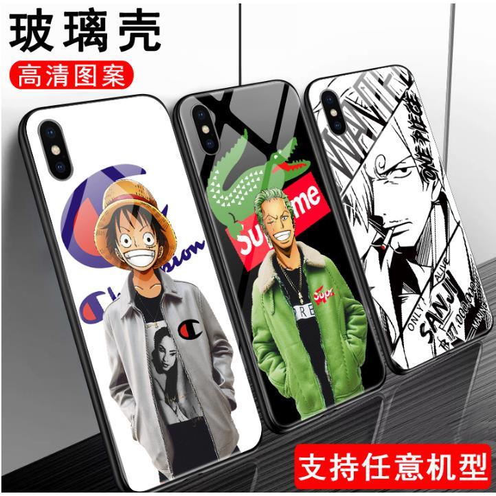 現貨潮牌卡通魯夫卡通oppo find x2pro F1S ax5s ax7 pro a57 a75s手機殼保護套玻璃殼
