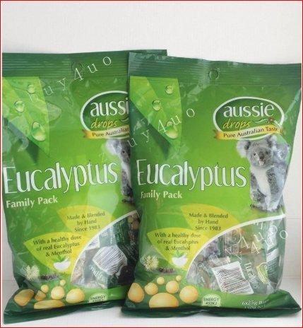 澳洲必買 Aussie Drop Eucalyptus 尤加利薄荷潤喉糖150g 6小包 25g 露天拍賣