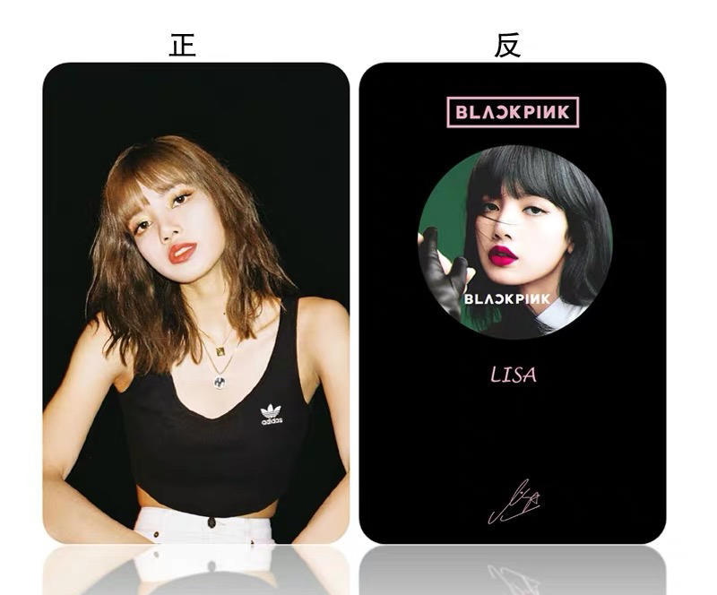 Blackpink Lisa 雙面小卡100張 印刷簽名版 贈卡冊