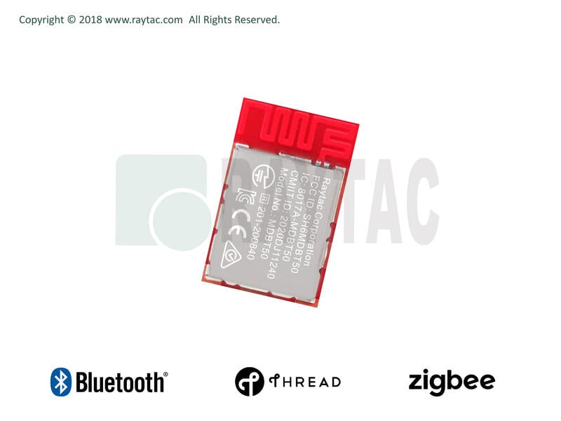 nRF52820 藍牙Bluetooth模組5.2/BT5.2低功耗台製模塊RaytacMDBT50天線