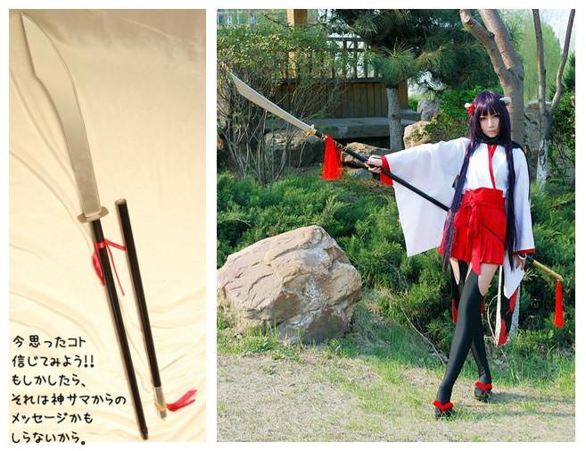 妖狐x仆ss 白鬼院凜凜蝶cos鐮刀武器道具返祖印花和服蝴蝶圍巾連褲襪妖狐返祖巫女服cos服裝衣服套裝 露天拍賣