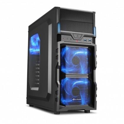 【太極數位】視博通 Sharkoon 德國旋剛 VG5-W 勁風者 藍/紅 電腦機殼