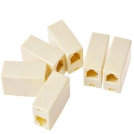 電話RJ11延長座6P4C 母對母 2芯4芯通用 電話延長線接頭-10入/包(含稅)