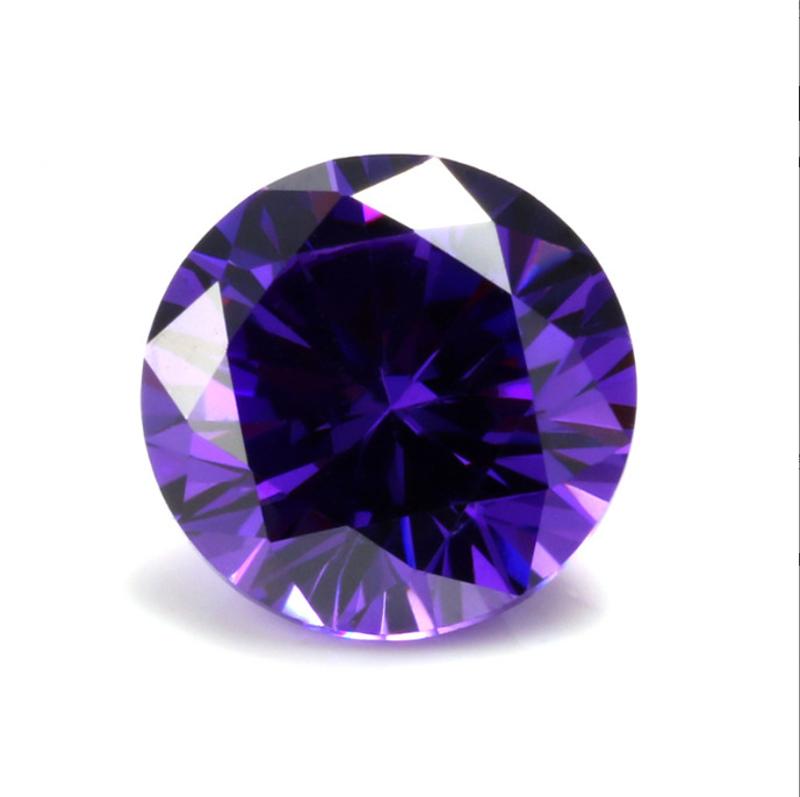 20mm Purple Sapphire Round Faceted Cut Shape 51.25Ct AAAAA VVS Loose Gemstone