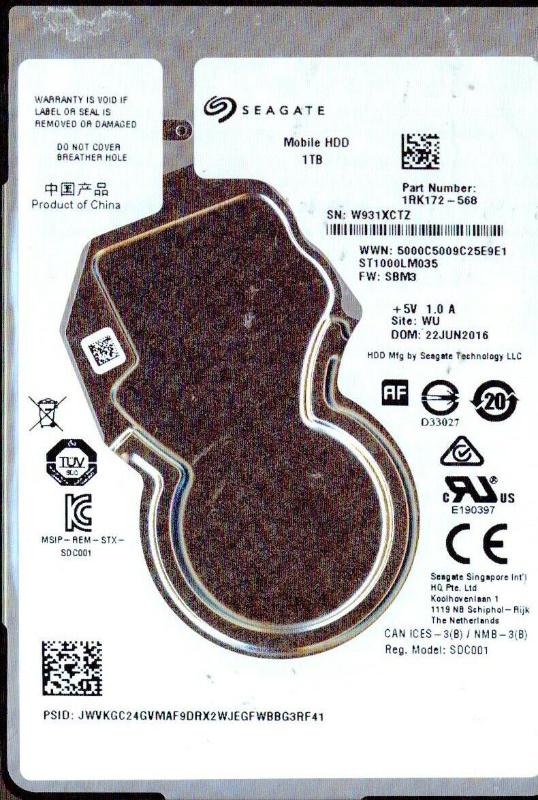 st1000lm035,1rk172-568,・3,吳,w931,希捷sata 1tb 6016