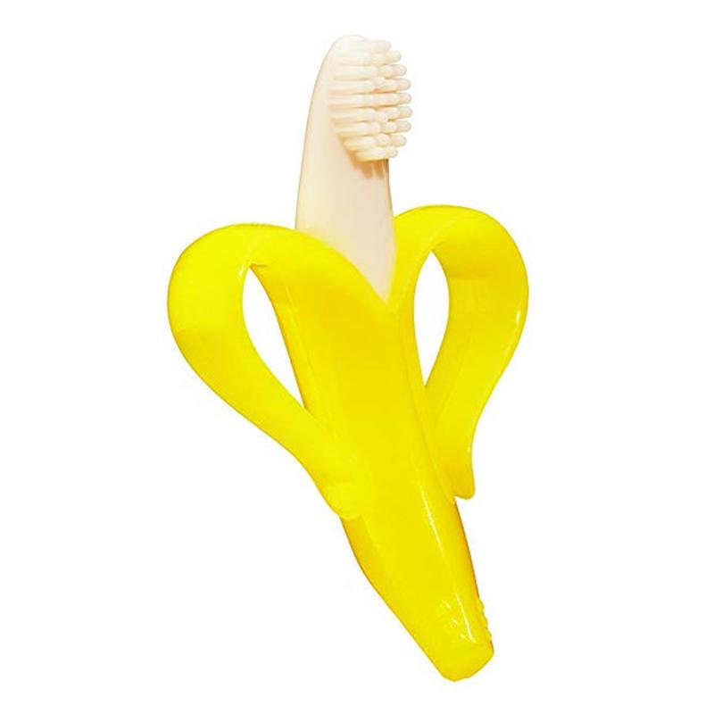 [Baby Banana] 矽膠嬰兒軟矽膠 訓練牙刷 黃色
