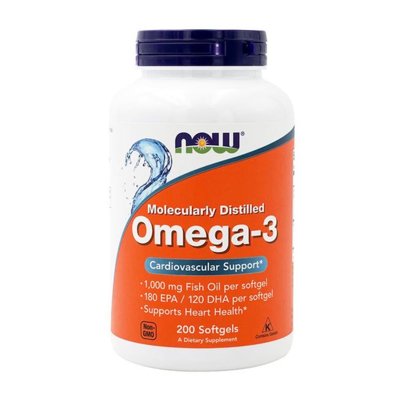 [Now Foods] 魚油 Omega 3 1000 mg 200粒膠囊 分子蒸餾魚油