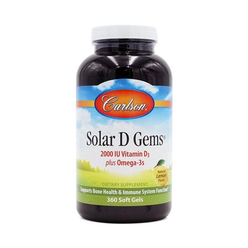 [Carlson Labs] 維他命 D3 + omega-3s 天然檸檬味 2000 IU 360 粒軟膠囊