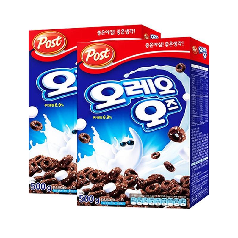 韓國直送 OREO'S 早餐榖物脆片 麥片 500g X 2包+贈品(贈品隨機發行,數量有限 贈完恕不另行通知)