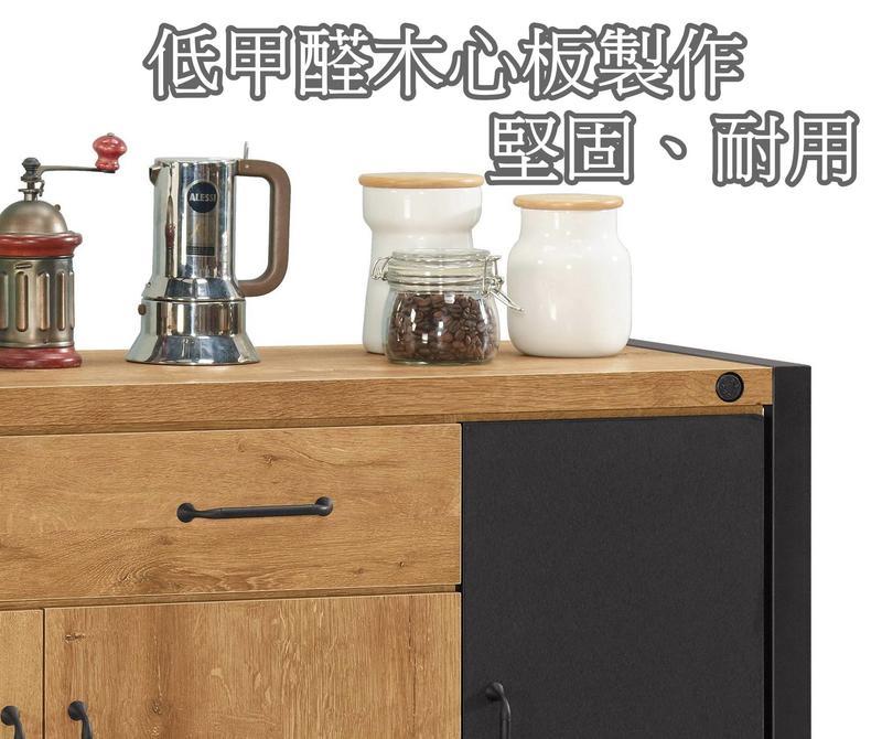 【風禾家具】CM-402-2@雙色4尺餐櫃【台中9300送到家】碗盤櫥櫃 收納櫃 置物櫃 儲藏 低甲醛木心板 工業風傢俱