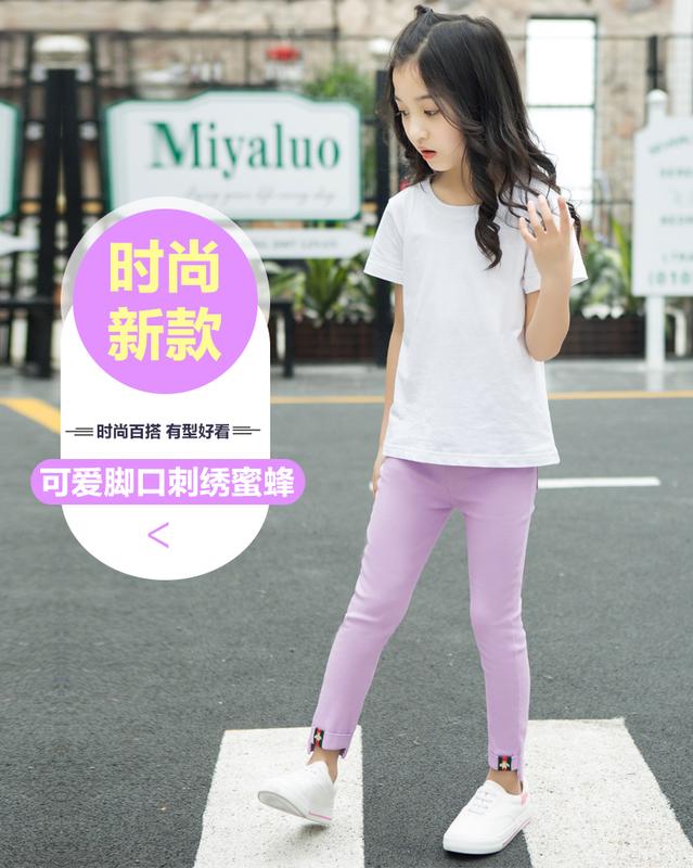 夏季裝新款女童打底褲薄款春款女寶寶兒童裝鉛筆褲外穿長褲子 免運 可開發票 【易購生活館】