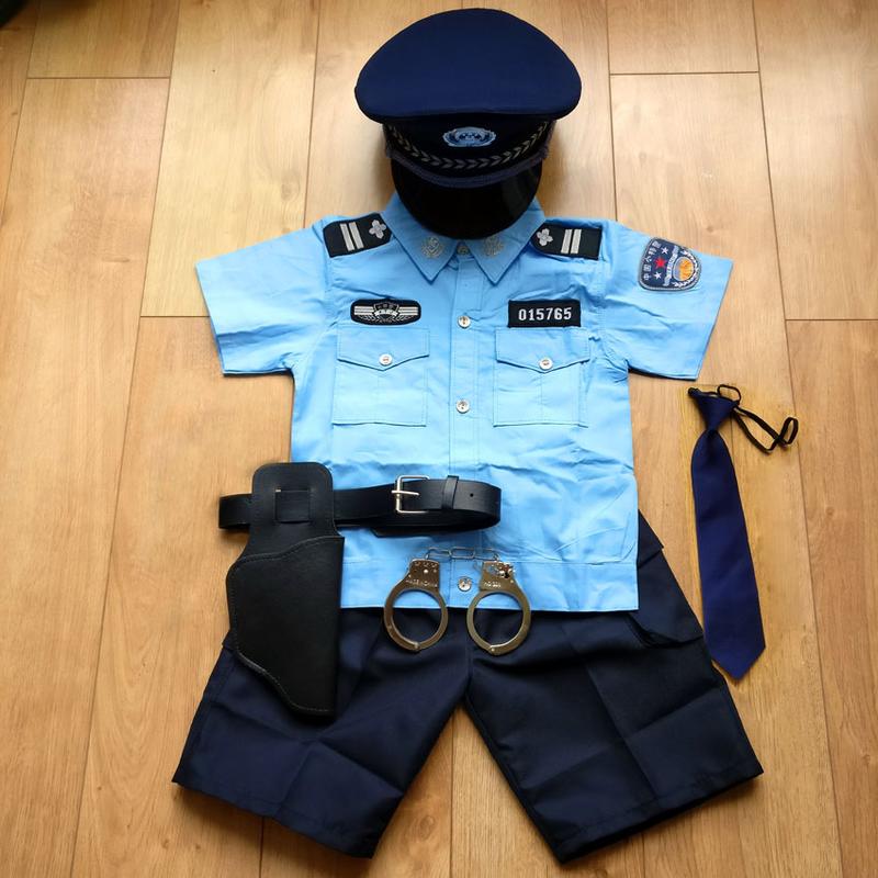 熱銷款兒童警察服衣服軍裝特種兵衣服迷彩服小制服警官服裝特警套裝夏季y 露天拍賣