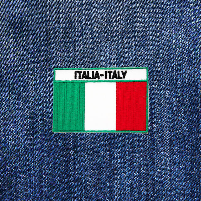義大利 刺繡臂章 熨斗袖標 刺繡補丁貼 布藝背膠補丁 背膠臂章 Flag Patch燙布貼 | 露天拍賣
