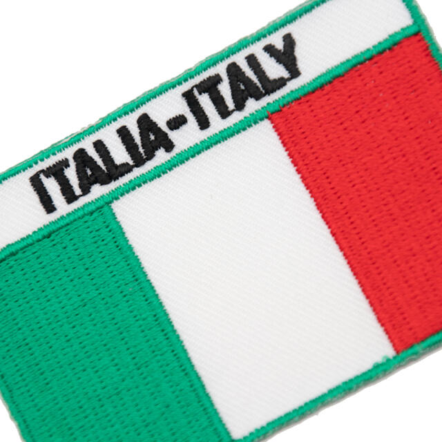義大利 刺繡臂章 熨斗袖標 刺繡補丁貼 布藝背膠補丁 背膠臂章 Flag Patch燙布貼 | 露天拍賣