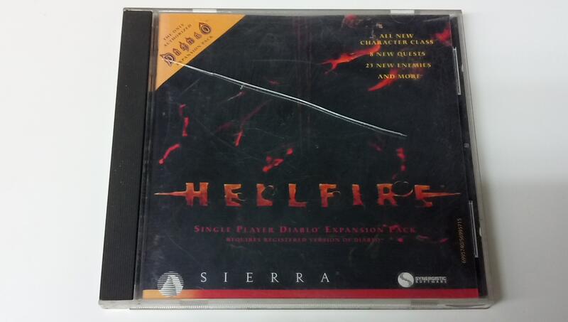 二手 HELLFIRE DIABLO 暗黑破壞神：地獄火 PC遊戲光碟