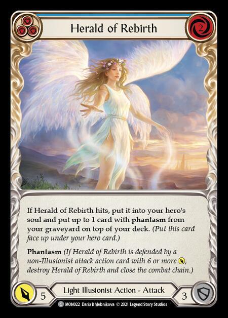 【貓腳印 東門店】血肉之戰 MON022 Herald of Rebirth (藍) 幻術師 行動 攻擊 Common