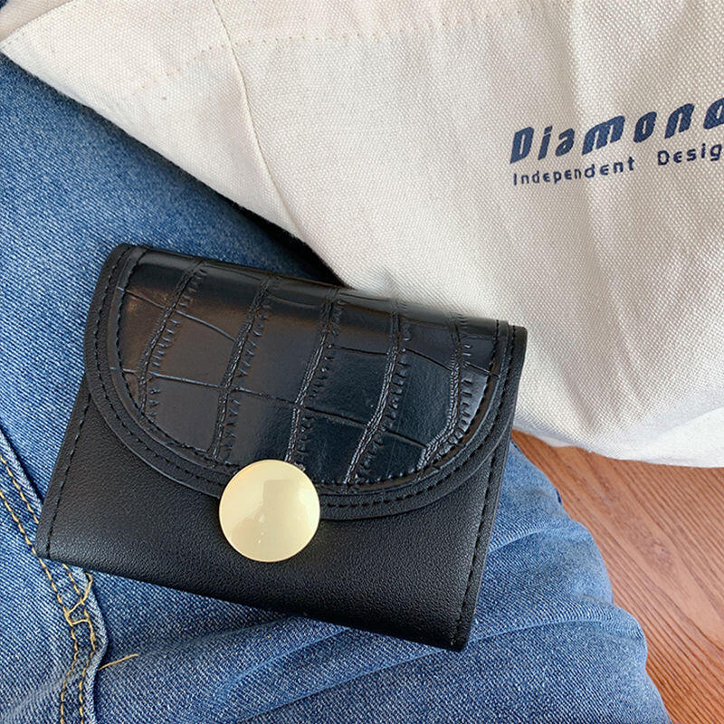 精品&錢包女短款2020新款日韓百搭復古ins潮學生個性迷你零錢包錢夾