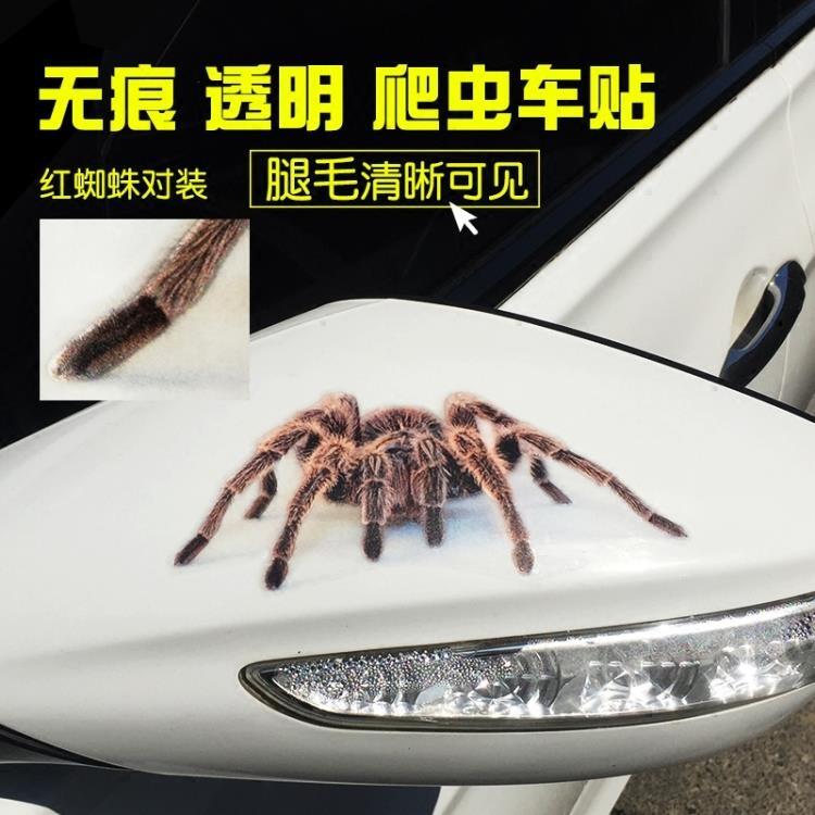 車貼3d透明立體汽車貼紙劃痕遮擋貼蝎子蜘蛛後視鏡對貼蜥蜴油箱蓋貼 露天拍賣