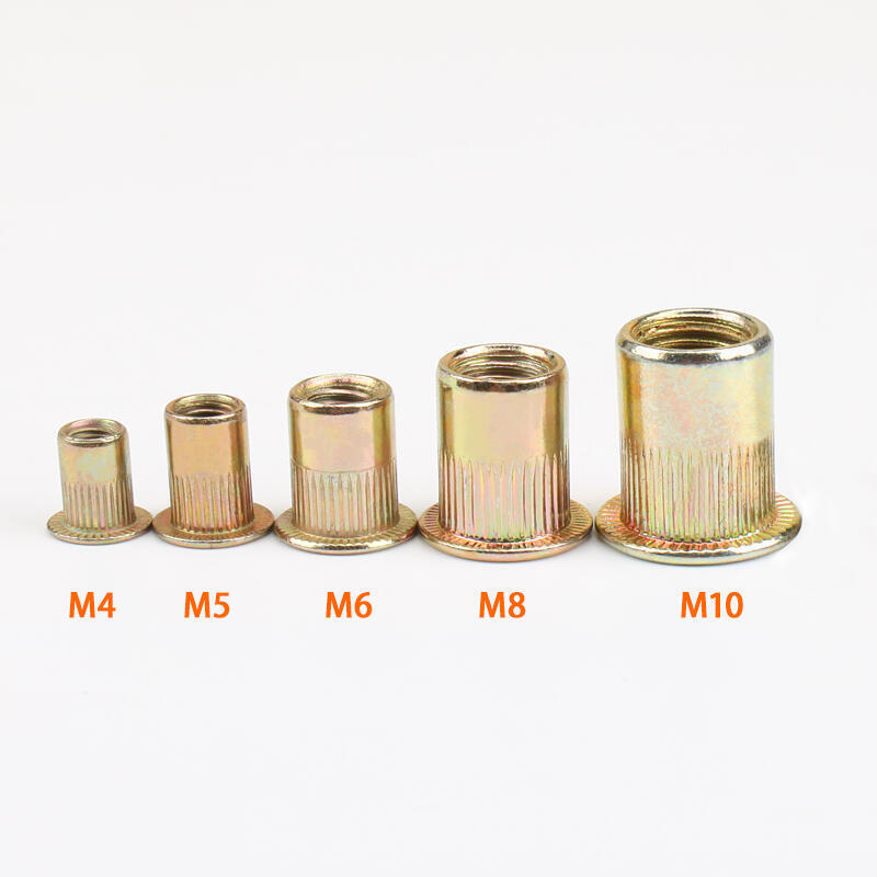 (請購買至350)拉鉚螺母m4m5m6m8m10沉頭拉鉚槍工具鍍鋅平頭圓柱紋拉母螺母螺帽