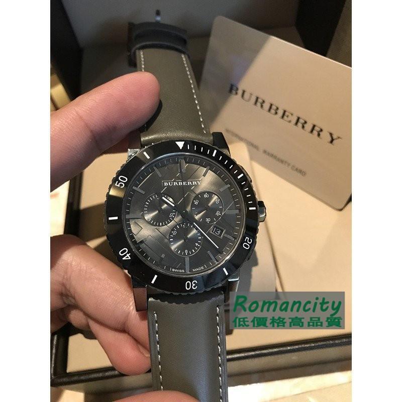 誠信好康BURBERRY巴寶莉手錶時尚酷黑齒輪錶盤男錶BU9384 多功能腕錶 手錶
