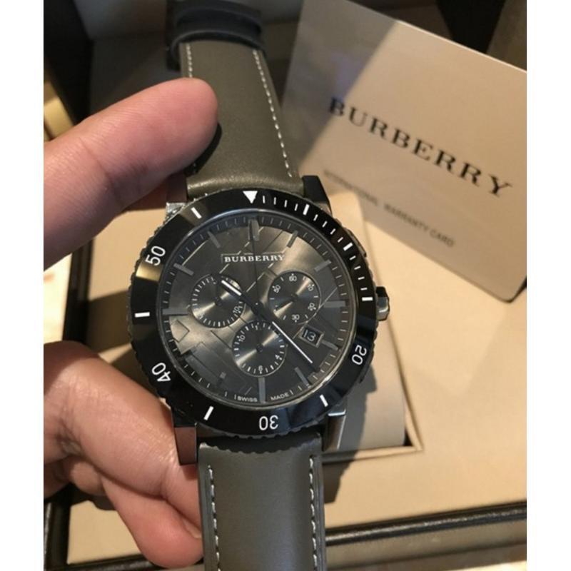 誠信好康BURBERRY巴寶莉男款手錶時尚酷黑齒輪錶盤商務男錶BU9384 高品質多功能腕錶 手錶